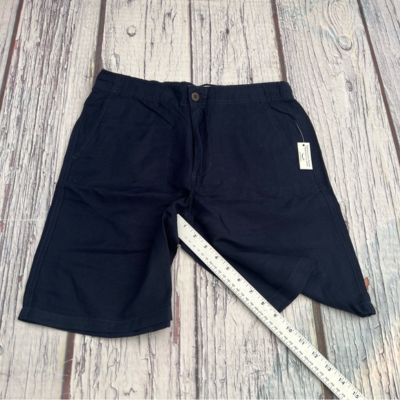 Amazonessentials MenClassic-fit 9” Flat-Front Linen NavyBlue Short Small petite - Picture 6 of 13